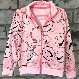 Nike Girls Athletic Pink Groovy Zip Up Jacket Sz 4T